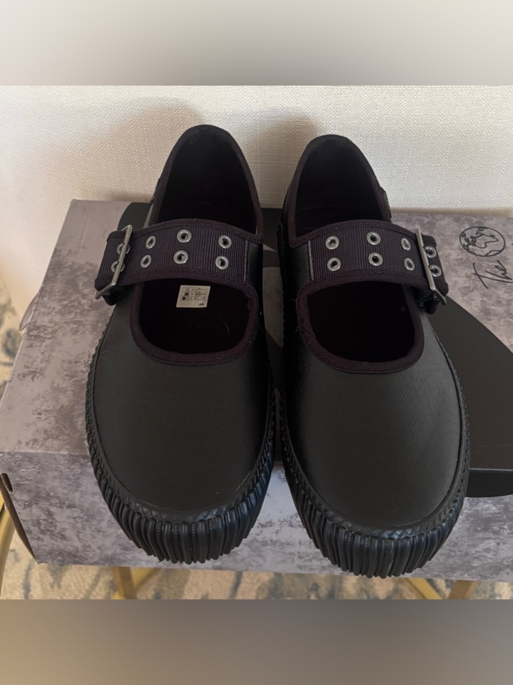 Vans Black Platform Mary Jane Shoes with Buckle - Picture 4 of 10